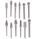 11 Piece Miniature Carbide Bur Set (SA42, SA43, SC42, SD42, SE41, SF42, SG41, SG43, SH41, SM43 and SN42)