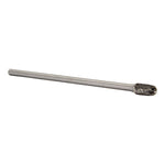 SC-3 3/8" X 3/4" X 6" Long Shank Cylindrical Radius End Carbide Bur 1/4" Shank