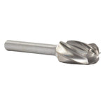 SC-5NF 1/2" X 1" Cylindrical Radius End Carbide Bur 1/4" Shank for Aluminum