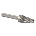 SL-6NF 5/8" X 1-5/16" Cone Carbide Bur 1/4" Shank for Aluminum