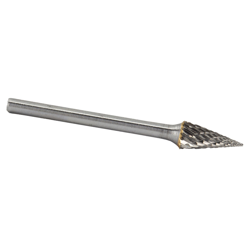 SM-81 3/16" X 1/2" Cone Pointed End Carbide Bur 3/16" Shank