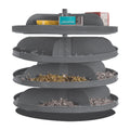 17" Metal Revolving Rotabin with 4 Shelves