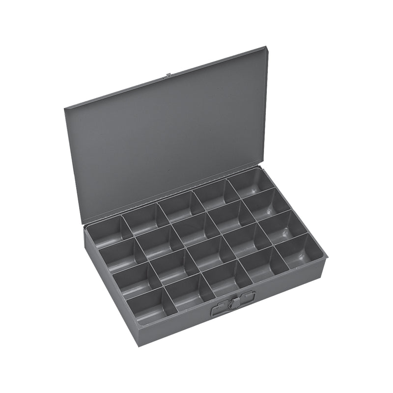 20 Hole Large Metal Locking Drawer Compartment Box