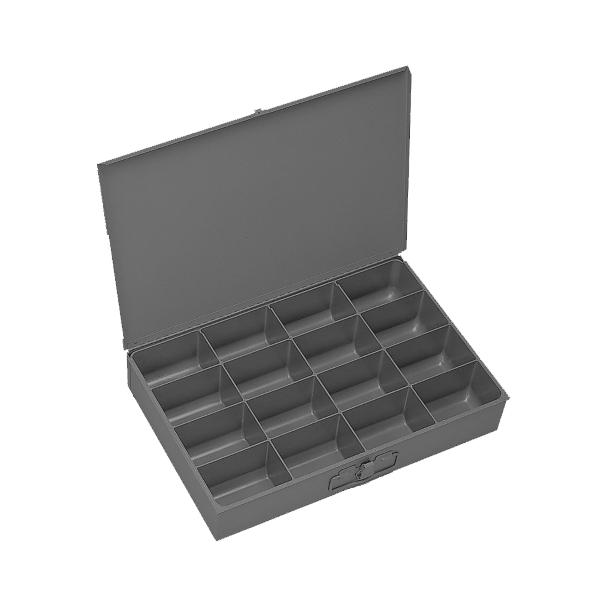 16 Hole Large Metal Locking Drawer Compartment Box