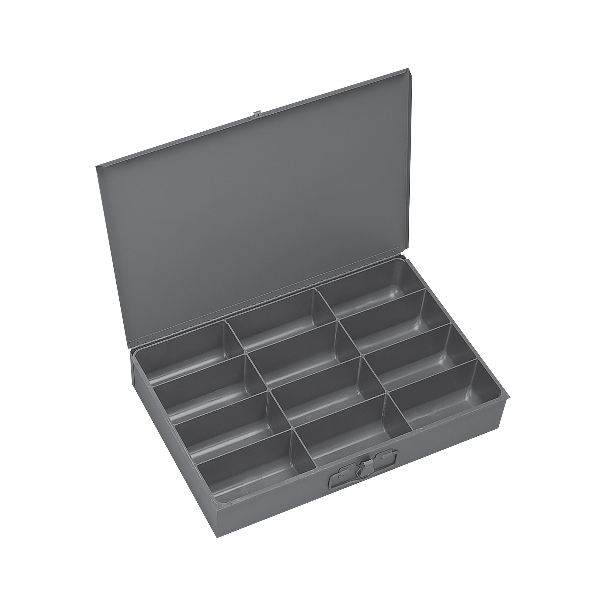 12 Hole Large Metal Locking Drawer Compartment Box