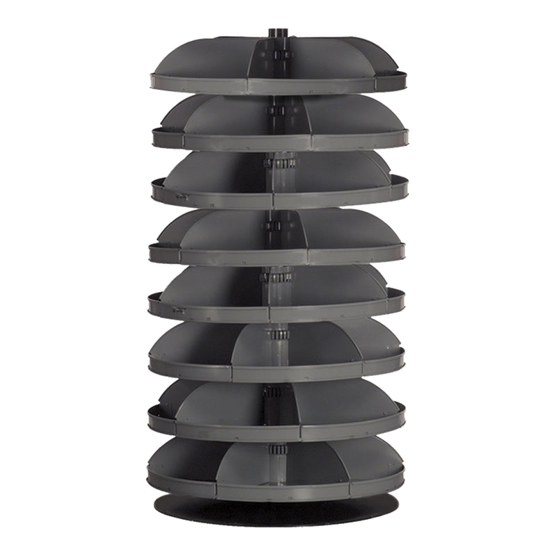 34" Metal Revolving Rotabin with 8 Shelves