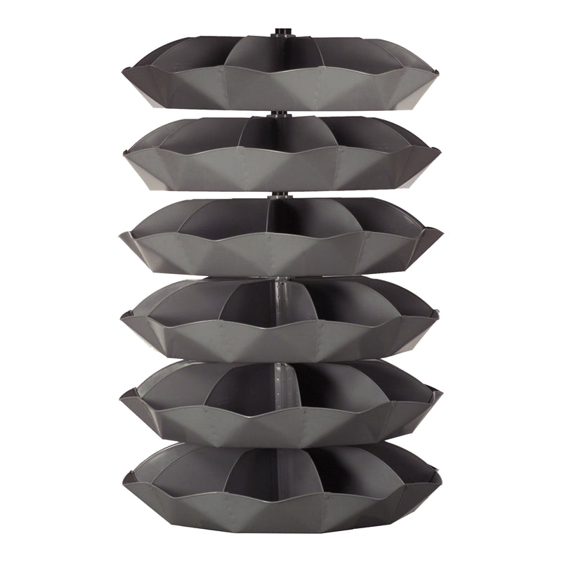 44" Metal Revolving Rotabin with 60 Compartments