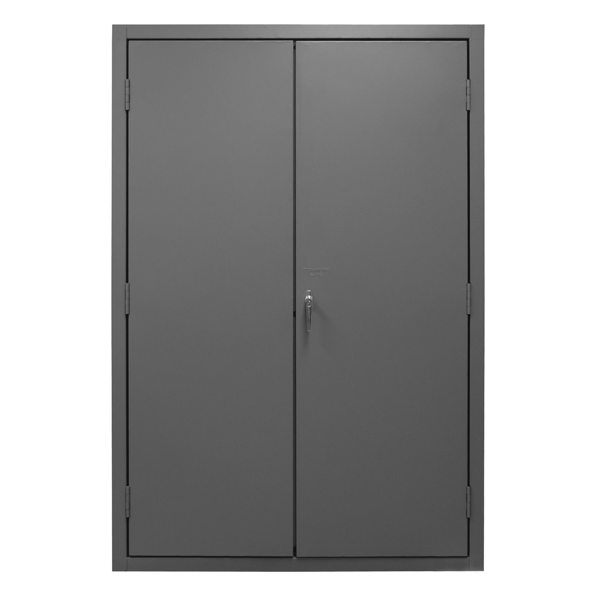 Metal Locking Storage Cabinet with 138 Red Hook-On-Bins and 3 Shelves