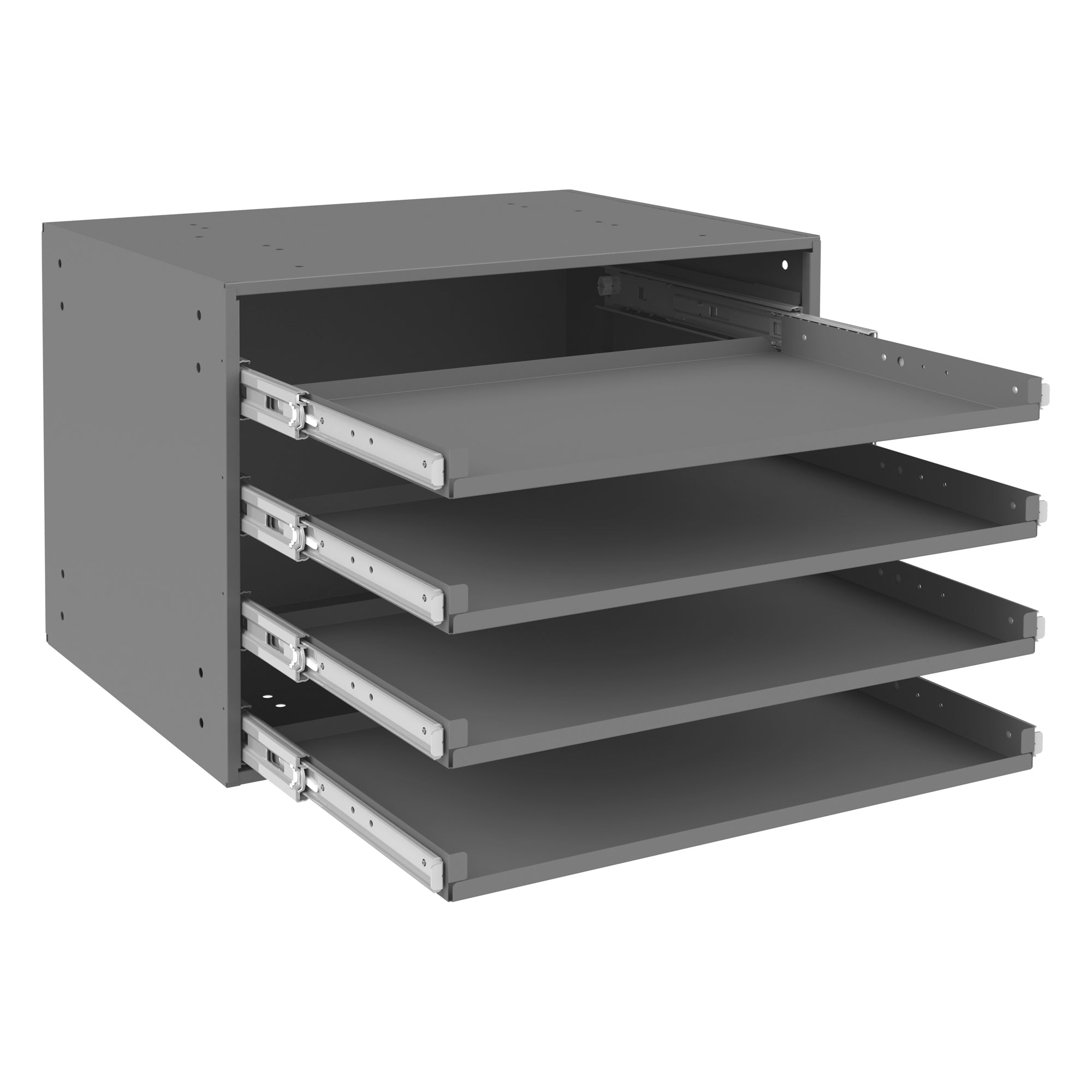 4 Bearing Slide Larger Metal Storage Rack Cabinet