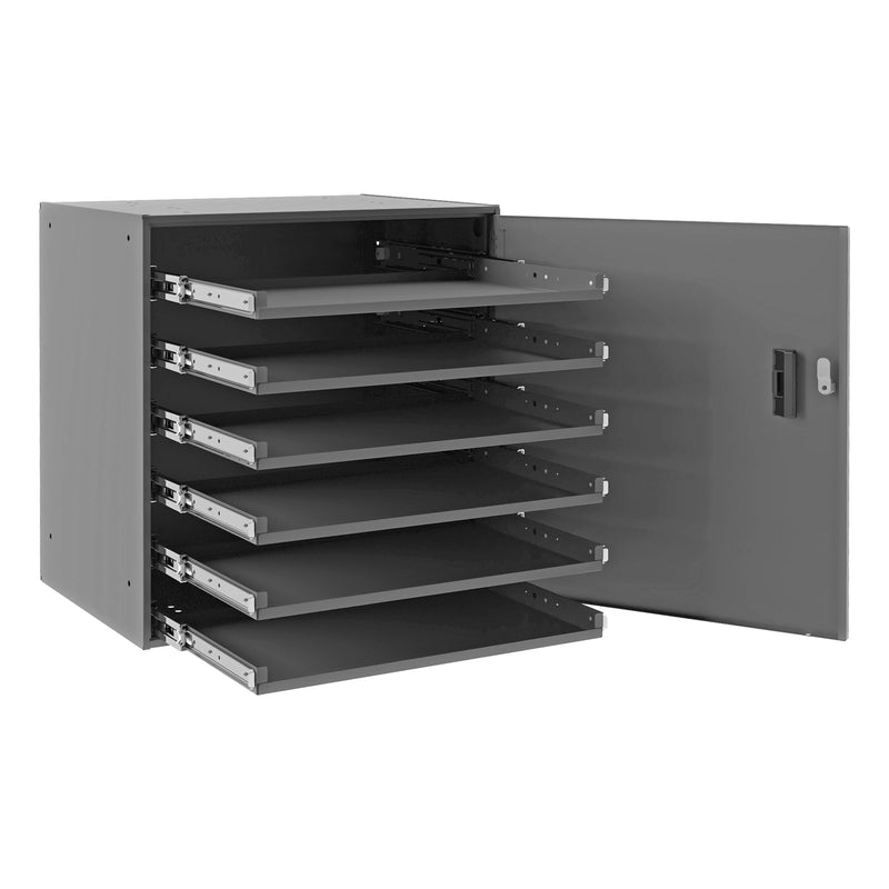 6 Bearing Slide Large Metal Storage Rack Cabinet with Locking Door ...