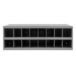 16 Hole Metal Divider Bin 12" Deep