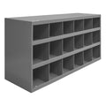 18 Hole Metal Divider Bin 12" Deep