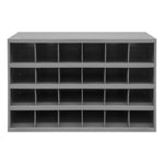 24 Hole Metal Divider Bin 12" Deep