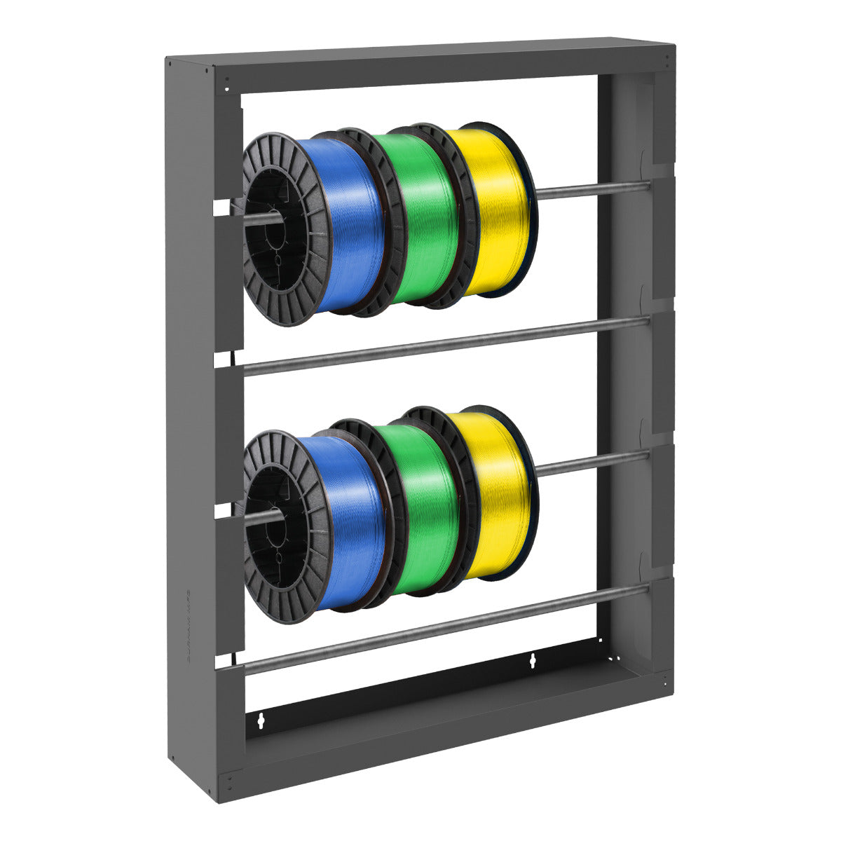 Mountable Metal Wire Spool Rack with 4 Rods