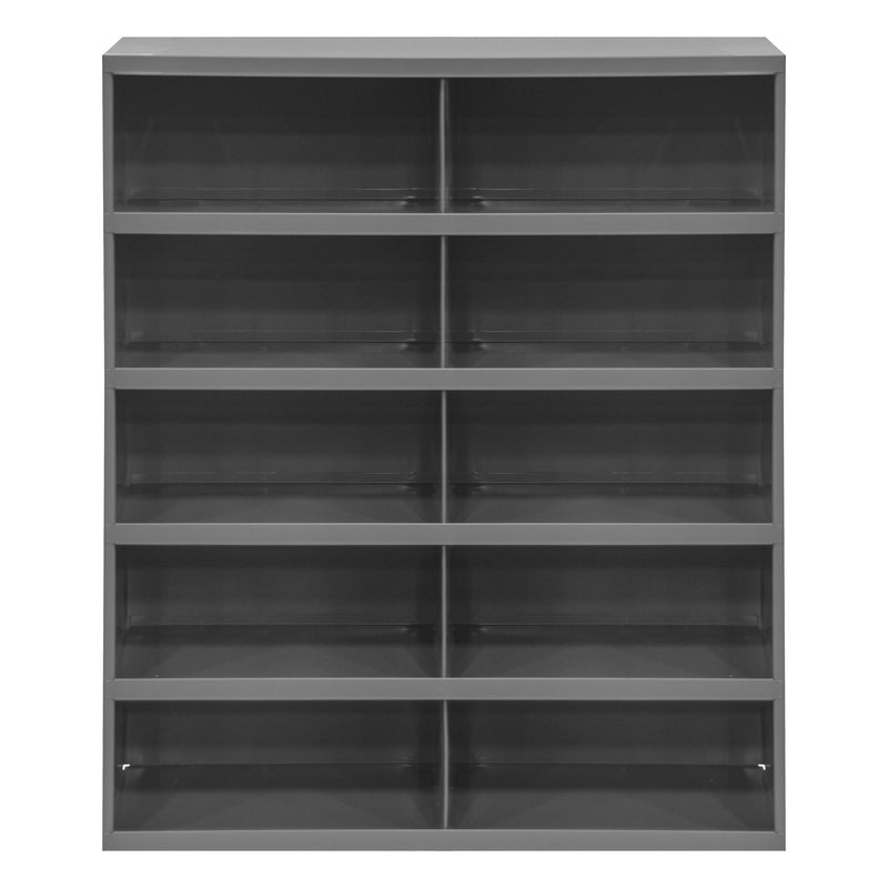 10 Hole Metal Divider Bin 12" Deep