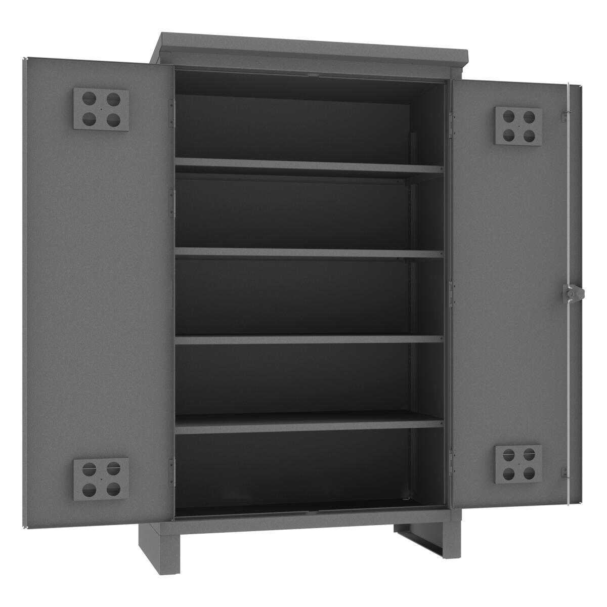 Outdoor Storage Cabinet with 4 Shelves - 60" Wide