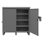 Lockable Jobsite Storage Cabinet with 3 Shelves