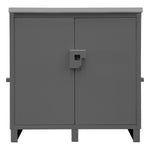 Lockable Jobsite Storage Cabinet with 3 Shelves