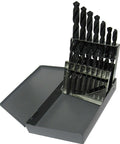 15 Piece HSS Black Oxide Stub (Screw Machine) Split Point Drill Bit Set, D/ASP, 1/16" - 1/2"