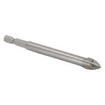1/2" Carbide Tipped 4 Flute Glass & Tile Drill Bit with Hex Shank