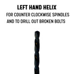 #5 Carbon Steel Spiral Flute Screw Extractor and Drill Bit Kit