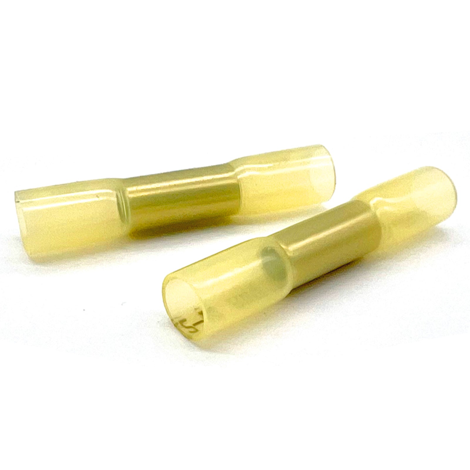 Yellow Heat Shrink Marine Grade Butt Connectors, AWG 12-10