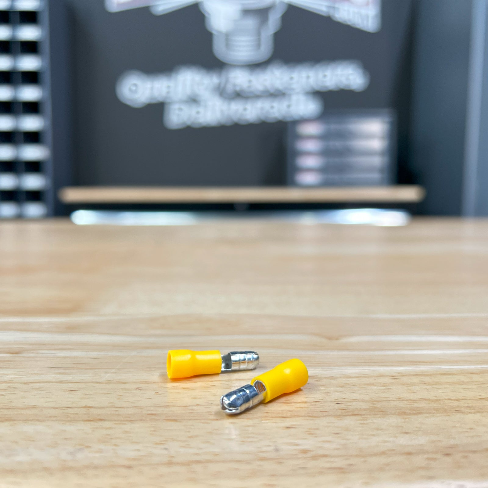 Yellow PVC/Vinyl Male Bullet Crimp Connector, AWG 12-10