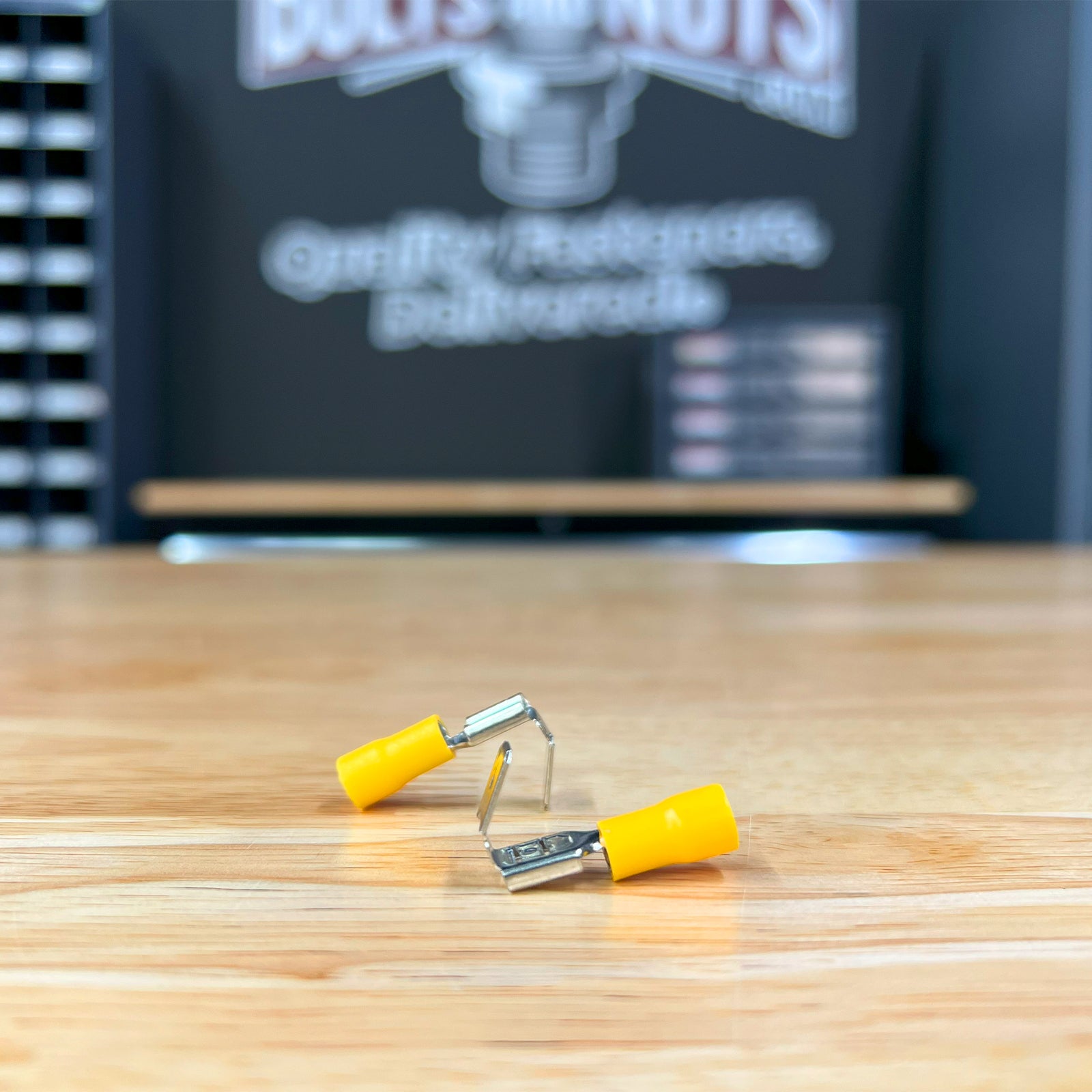 Yellow PVC/Vinyl Piggy Back Crimp Connector, AWG 12-10