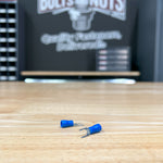 Blue PVC/Vinyl #8 Fork Crimp Connector, AWG 16-14