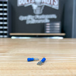 Blue PVC/Vinyl Female Spade Crimp Connector, AWG 16-14