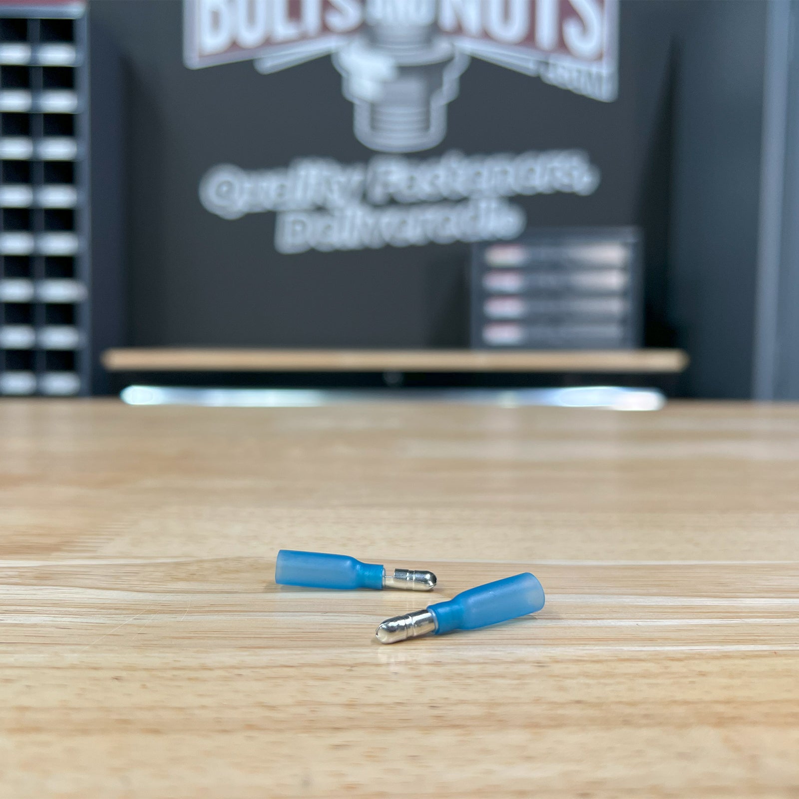 Blue Heat Shrink Marine Grade Male Bullet Connectors, AWG 16-14