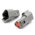 3 Pin DT Water Proof Connector Plug, Female, Including Rubber Seal