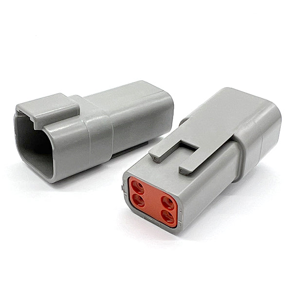 4 Pin DT Water Proof Connector Plug, Female, Including Rubber Seal