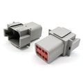 8 Pin DT Water Proof Connector Plug, Female, Including Rubber Seal