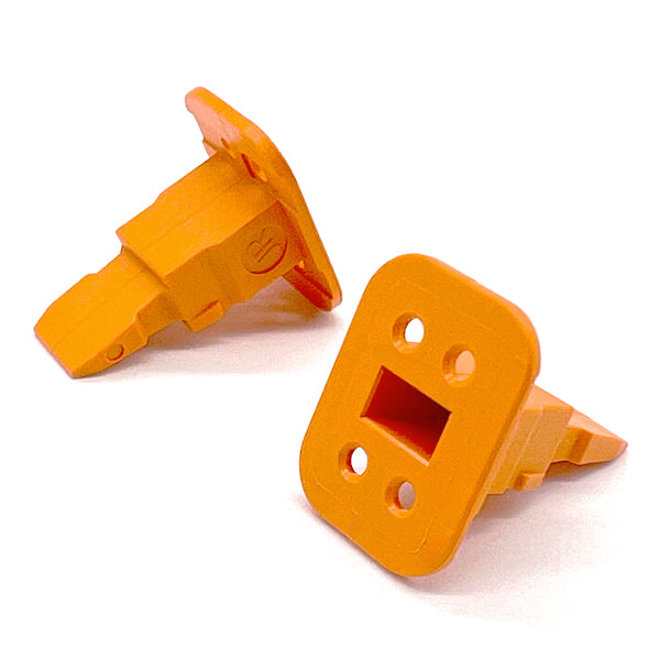 4 Pin Orange Wedgelock for DT Water Proof Connector Plug, Male
