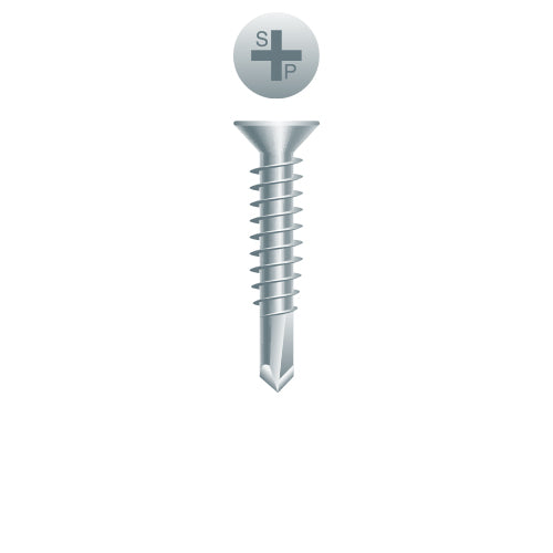 #12 Strong-Point Flat Head 12-14 x 2, PH, Zinc