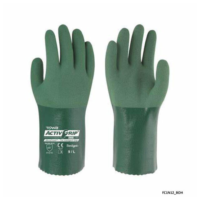 Ironclad Towa Fully Coated Nitrile 12" Poly/Cotton Active Grip Gloves