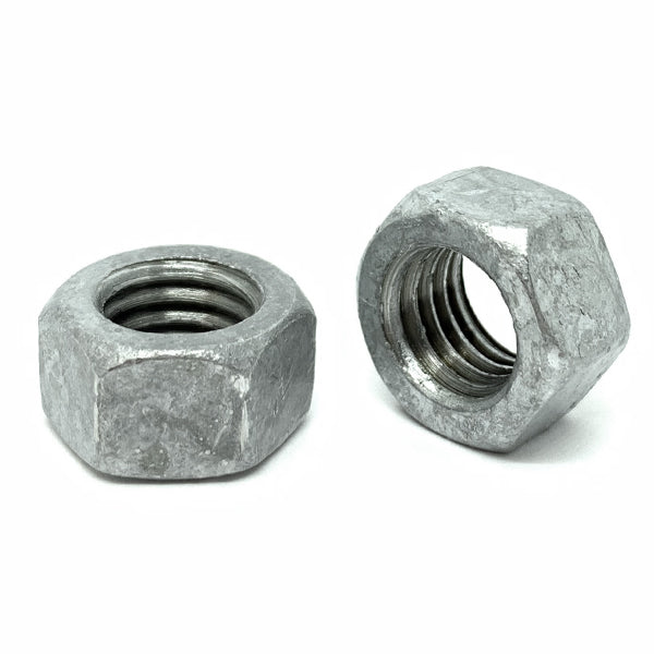 7/16"-14 Grade 2 Finished Hex Nuts Galvanized