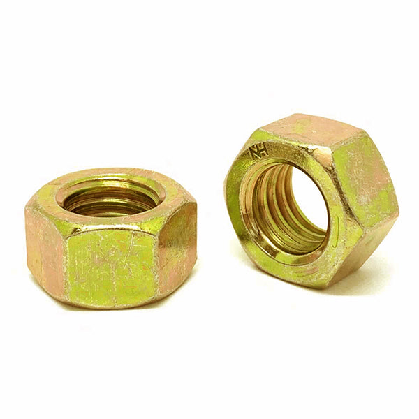 1/4"-20 Grade L-9 Finished Hex Nuts USA Zinc Yellow