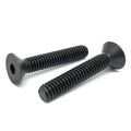 M5-0.8x25 Class 12.9 Alloy Flat Socket Head Cap Screws Black Oxide