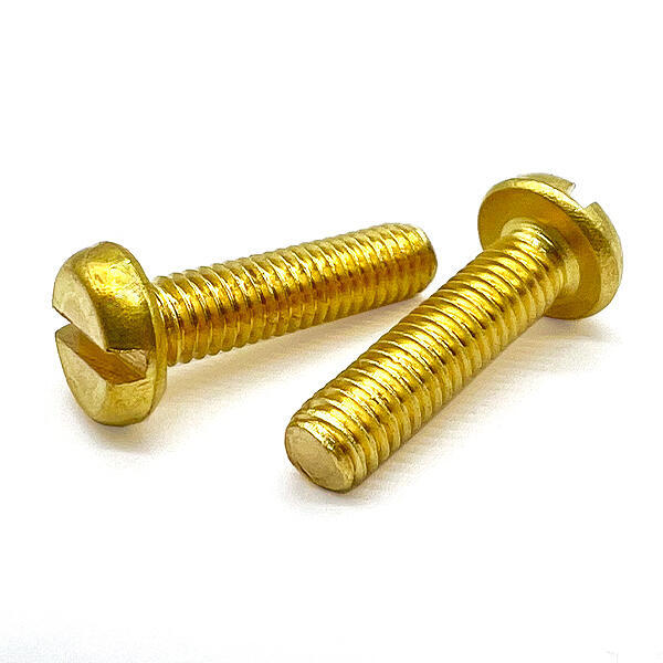 #10-32x1/2" Brass Slotted Fillister Machine Screws