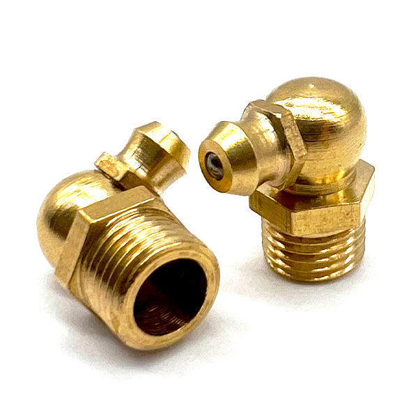 1/8"-27 Zerks Grease Fitting 90 Degree Hydraulic Brass