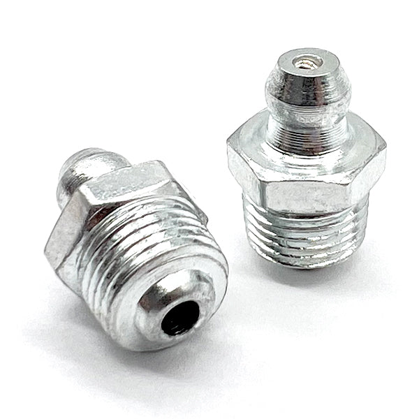 1/4"-28 Zerks Grease Fitting Straight Steel Zinc