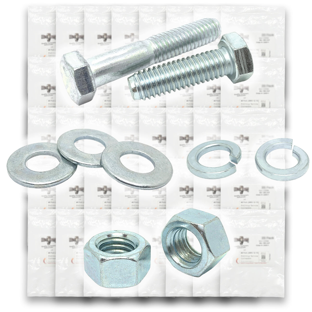 7/16"-14 Coarse Grade 5 Hex Cap Screws, Nuts, & Washers - 527 PCS
