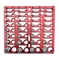 Inch & Metric Desktop Square Bolt & Nut Gauge Red