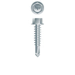 #10 Strong-Point Hex Washer Head 10-16 x 3/4, Serrations, Zinc