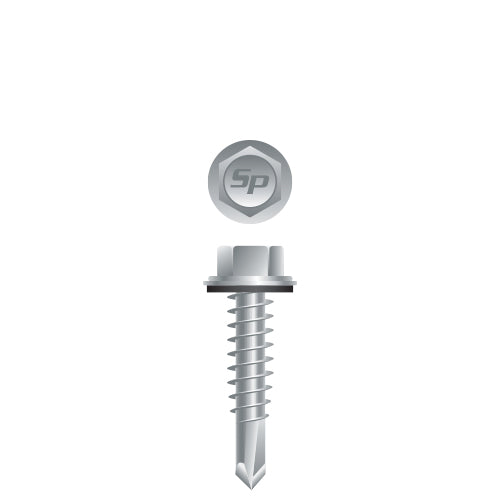 #10 Strong-Point Hex Washer Head w/Washer 10-16 x 3/4, Strong-Shield