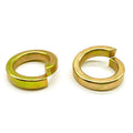 7/16" Grade 8 High Collar Split Lock Washers Zinc Yellow
