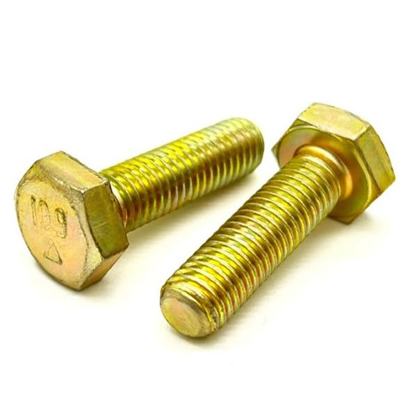 M10-1.50x20 Class 10.9 Hex Cap Screws Zinc Yellow