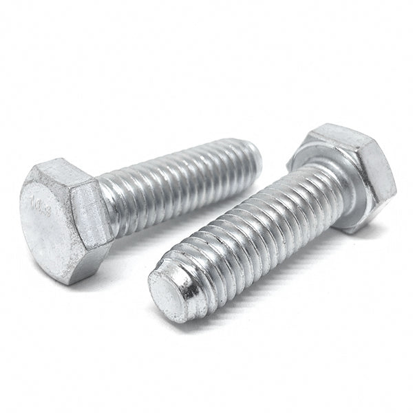 M10-1.25x50 Class 10.9 Fine Thread Hex Cap Screws Zinc Clear